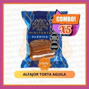 5 Alfajor Aguila Minitorta Clásica