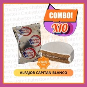 10 Alfajor Capitan del Espacio Blanco